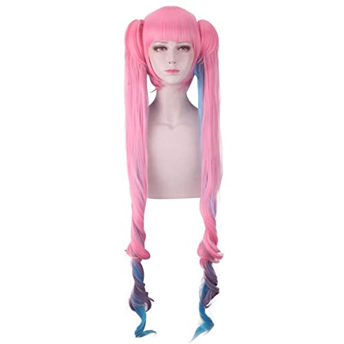 HBYLEE-Anime Role Play For Arena Valor Cosplay Wigs Hacker Girl Angela 120cm Game Wig Halloween Carnival Party[Farbe:-] von HBYLEE