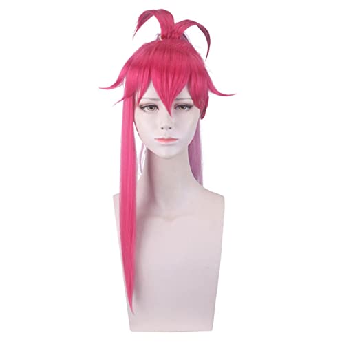 HBYLEE-Anime Role Play For Cafe Cutie Sivir Cosplay Wig 85cm Rose Gradient Blue Straight Wigs[Farbe:blue] von HBYLEE