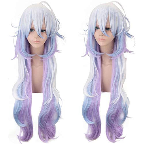 HBYLEE-Anime Role Play Wig For Fate grand Order Caster Merlin Long Layered Fluffy Gradient Cosplay Wig Fate Stay Night[Farbe:Gradient] von HBYLEE