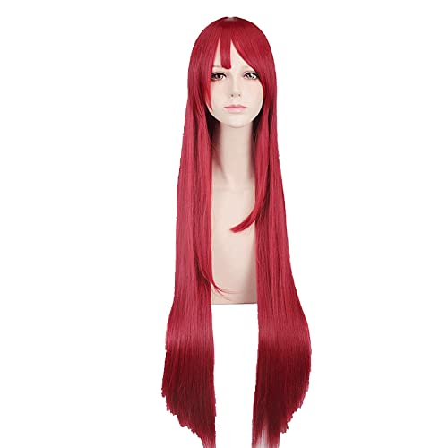 HBYLEE-Anime Role Play Wig For LoveLive Sunshine Sakurauchi Riko cosplay Wig 80cm red Heat Resistant Halloween Costume Wig[Farbe:-] von HBYLEE