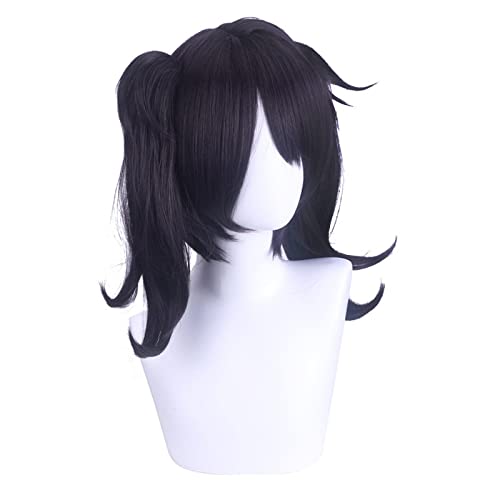 HBYLEE-Anime Role Play Wig For Needy Girl Overdose Black Cosplay Wig With Double Ponytails Hair Halloween Party Wigs[Farbe:Black] von HBYLEE