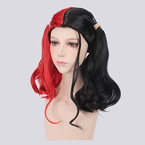 HBYLEE- Batman Selbstmordkommando Harley Quinn Harleen Quinzel Cosplay Perücke Kunsthaar Halloween Kostüm Pferdeschwanz Perücken Für Frauen Perucas PL-681[Farbe:PL-681] von HBYLEE