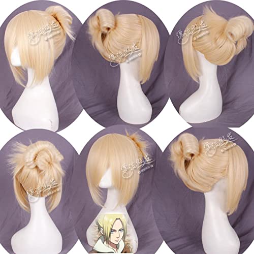 HBYLEE-Cosplay Wig For Attack On Titan Annie Leonheart Light Blonde Synthetic Hair Shingeki No Kyojin[Farbe:Blond ] von HBYLEE
