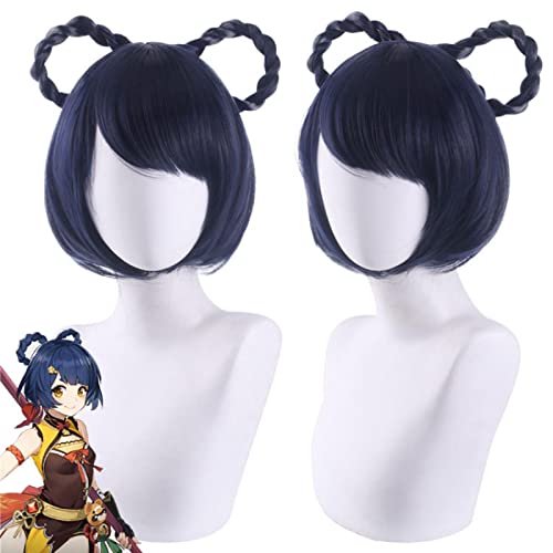 HBYLEE-Cosplay Wig For Game Genshin Impact Xiangling Halloween Role Play Wig[Farbe:-] von HBYLEE