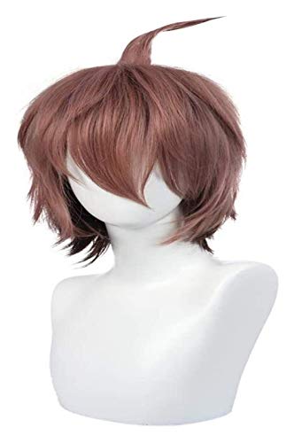 HBYLEE- Danganronpa Naegi Makoto Anime Perücke Cosplay Kurze Haare Comic- Con Halloween Party Karneval Männer und Frauen Anime Fans Geschenk [Farbe:Braun] von HBYLEE