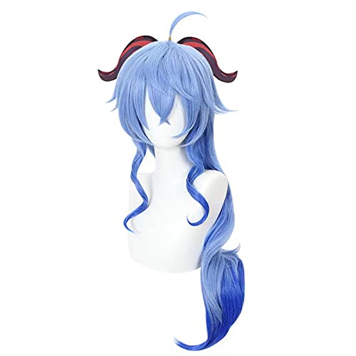 HBYLEE- Genshin Wirkung Ganyu Cosplay 75cm Long Blue Gradient Perücke Cosplay Anime Cosplay Perücken Hitzebeständige Haare Frauen Halloween Perücke[Farbe: Blue Gradient] von HBYLEE