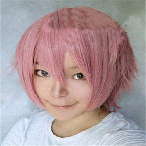 HBYLEE- Günstige Perücken Für Männer Kunsthaar Heiwajima Shizuo Halloween Kostüm Party Rot Schwarz Grün Rosa Lila Gelb Weiß Cosplay Perücke rosa[Farbe:Rosa] von HBYLEE