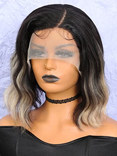 HBYLEE Human Lace Wigs 13 * 4 * 1 Lace Front Short Human Hair Wig for Black Women ，Farbe：150Density 13 * 4 * 1/Größen：6 Inch von HBYLEE