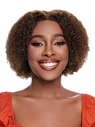 HBYLEE Human Lace Wigs 13 * 4 * 1 T-Part Lace Front Short Curly Human Hair Wig for Black Women ，Farbe：150Density 13 * 4 * 1/Größen：8 Inch von HBYLEE