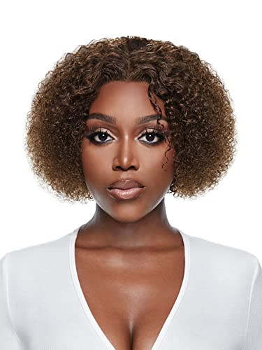 HBYLEE Human Lace Wigs 13 * 4 * 1 T-Part Lace Front Short Curly Human Hair Wig for Black Women ，Farbe：200Density 13 * 4 * 1/Größen：8 Inch von HBYLEE