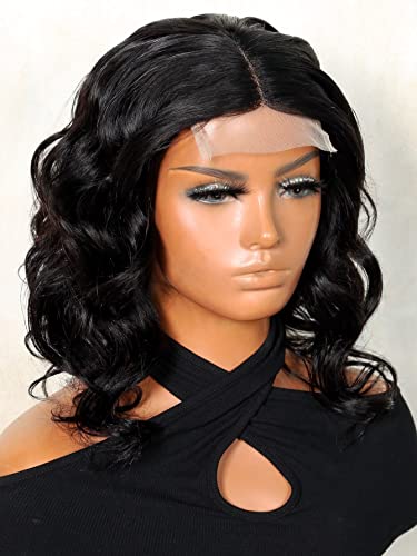 HBYLEE Human Lace Wigs T-Part Lace Curly Human Hair Wig for Black Women ，Farbe：150Density 13 * 6 * 1/Größen：12 Inch von HBYLEE