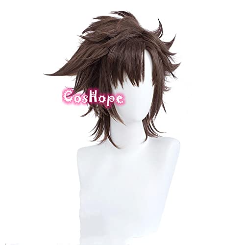 HBYLEE- Joseph Joestar Cosplay JoJo Bizarre Abenteuer Cosplay Männer Kurze braune Perücke Cosplay Anime Cosplay Hitzebeständige synthetische Perücken[Farbe:Braun] von HBYLEE