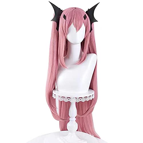 HBYLEE Krul Tepes Cosplay Seraph des End Cosplay Frauen Lange 90cm Rosa Perücke Cosplay Perücken Hitzebeständige synthetische Perücken + Perücke Kappe[Farbe:Onecolor] von HBYLEE