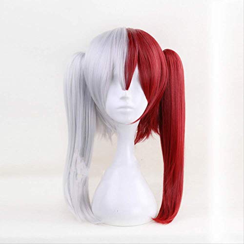 HBYLEE-My Hero Academia My Boku no Hero Academia Todoroki Shoto Anime Cosplay Wig Red White Ponytail Wig[Farbe:-] von HBYLEE