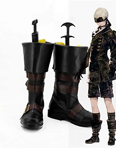 HBYLEE-Nier: Automata Yorha Nr. 9 Typ S Cosplay Schuhe Stiefel für erwachsene Männer Frauen Custom Made 48 Männer Größe[Farbe:-] von HBYLEE