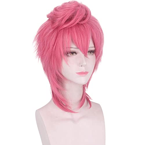 HBYLEE-Role Play Wig For JOJO Bizarre Adventure Golden Wind Trish Una Cosplay Wig Anime Pink Halloween Wigs[Farbe:Pink] von HBYLEE