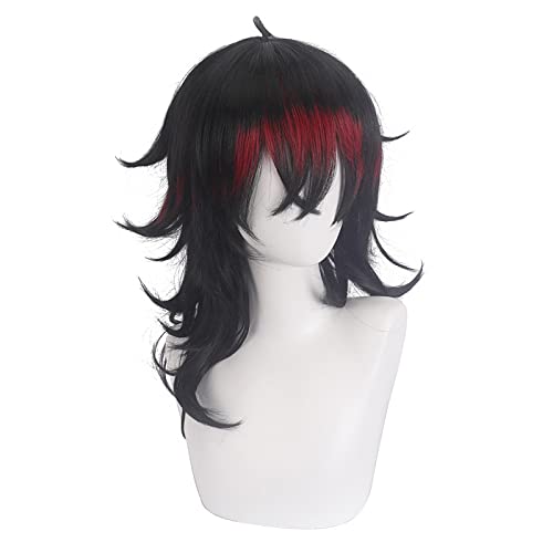 HBYLEE-Role Play Wig For Vox Akuma Cosplay Wig NIJISANJI Luxiem Long Black Hair Mixed Red Wig[Farbe:purple] von HBYLEE