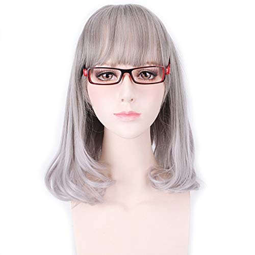 HBYLEE- Schulter Länge Grau Lila Blau Ombre Bob Perücke Anime Cosplay Harajuku Lolita Kunsthaar Perücken Für Frauen PL-446[Farbe:PL-446] von HBYLEE