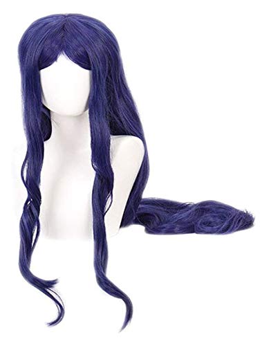 HBYLEE- Shirogane Tsumugi Perücke for Danganronpa v3 Cosplay Perücke for Mädchen langes blaues lockiges Haar mit Mütze for Halloween-Party[Farbe:Onecolor] von HBYLEE
