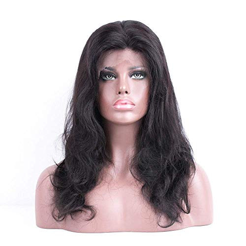 HBYLEE- Spitzehaubenkörperwelle halber Mechanismus vordere Spitzekopfabdeckung reales Haar schnüren sich vordere Perücke 12inch[Farbe:12 Zoll] von HBYLEE