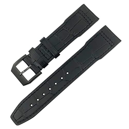 HBYLEE Uhrenarmband für IWC IW3777 IW3270 Mark 18 Big Pilot's Watch Armband aus weichem Rindsleder, 20 mm, 21 mm, 22 mm, Lederarmband（Schwarz, Körnung，20 mm von HBYLEE