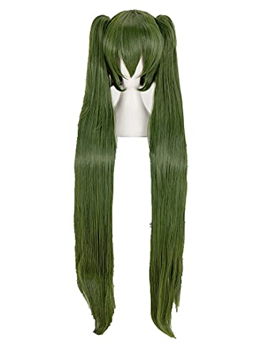 HBYLEE- Vocaloid Senbonzakura Miku Cosplay Perücke 120cm Lange militärische Armee grün hitzebeständige synthetische Haarperücke + Perücke Kappe[Farbe:Onecolor] von HBYLEE