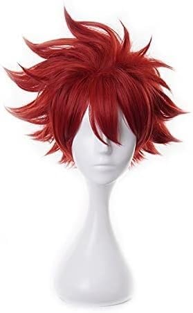 HBYLEE-Wig Anime Cosplay Anime Cosplay Wig for Blue Lock Bachira Meguru Cosplay Wig Short Black Yellow Hair Wig + Wig Cap [Farbe:Yellow] von HBYLEE