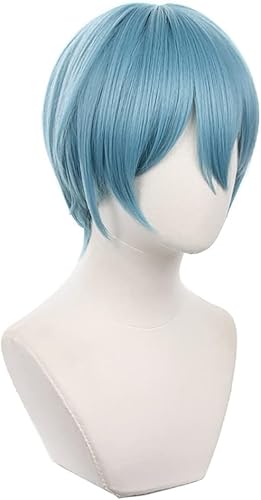 HBYLEE-Wig Anime Cosplay Anime Cosplay Wig for Blue Lock Bachira Meguru Cosplay Wig Short Black Yellow Hair Wig + Wig Cap [Farbe:Yellow] von HBYLEE