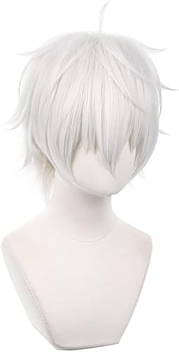 HBYLEE-Wig Anime Cosplay Anime Cosplay Wig for Blue Lock Bachira Meguru Cosplay Wig Short Black Yellow Hair Wig + Wig Cap [Farbe:Yellow] von HBYLEE