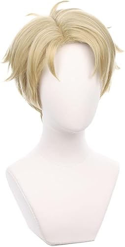 HBYLEE-Wig Anime Cosplay Anime Cosplay Wig for Blue Lock Bachira Meguru Cosplay Wig Short Black Yellow Hair Wig + Wig Cap [Farbe:Yellow] von HBYLEE