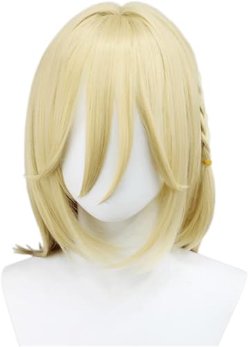 HBYLEE-Wig Anime Cosplay Anime Genshin Impact Kaveh Cosplay Perücke, blonde Kurzhaarperücke, Kostüm Halloween Perücke for Kostümparty Perücke + Mütze[Farbe:One Color] von HBYLEE