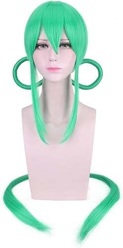 HBYLEE Wig Anime Cosplay Anime Land of The Lustrous Jade Cosplay Perücke Houseki No Kuni Frauen Grün Synthetische Haar Halloween Kostüm Party Perücken + Kappe[Farbe:nach Plan] von HBYLEE
