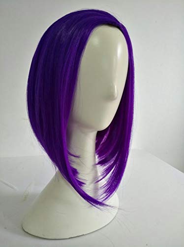 HBYLEE- Wig Anime Cosplay Anime Raven Cosplay Wigs 35cm Bob Purple Short Heat Resistant Synthetic Hair Perucas Cosplay Wig + Wig Cap[Farbe:Purple ] von HBYLEE