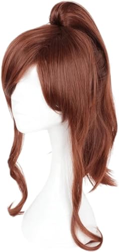 HBYLEE-Wig Anime Cosplay Anime Sailor Jupiter Kino Makoto Cosplay Perücke Braun Pferdeschwanz Perücke Kostüm Halloween Perücke for Kostüm Party Perücke + Kappe[Farbe:Braun] von HBYLEE