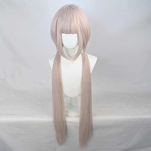 HBYLEE Wig Anime Cosplay Chocolate and Vanilla Cat Lady Paradise Vanilla Cos Cos Perücke gebunden Styling doppelter Pferdeschwanz Anime Charaktere Hellrosa[Farbe:nach Plan] von HBYLEE