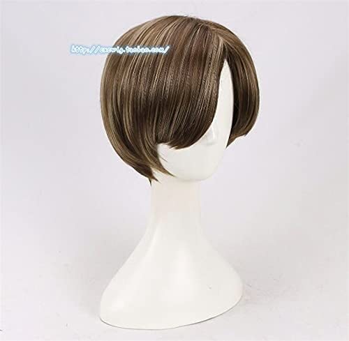 HBYLEE Wig Anime Cosplay Cosplay Stars Raccoon Police Dep Leon Scott Kennedy Perücke Braun Kurzhaar Rollenspiel Kostüme Perücke + Perückenkappe[Farbe:nach Plan] von HBYLEE