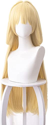 HBYLEE- Wig Anime Cosplay Die Perücken!Ristarte Cosplay Gelb Modellierung Langhaar Unisex Rollenspiel Zubehör Auf Lager[Farbe:Onecolor] von HBYLEE