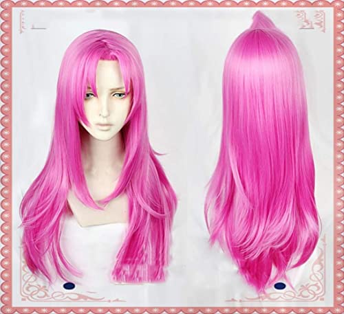 HBYLEE- Wig Anime Cosplay JoJo's Bizarre Adventure Diaboro 80cm Long Rose Red Cosplay Wig[Farbe:-] von HBYLEE