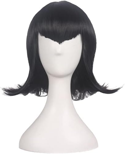 HBYLEE-Wig Anime Cosplay Mavis Cosplay Perücke Damen Mavis schwarze Haarperücke + Kappe[Farbe:One Color] von HBYLEE