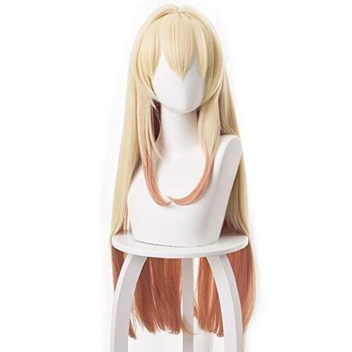 HBYLEE- Wig Anime Cosplay Ordinary Career Makes The World's Strongest Month Yellow Gradient orange Powder Cosplay Anime Wig[Farbe:Yellow Gradient orange] von HBYLEE