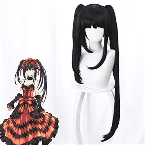 HBYLEE Wig Anime Cosplay Perücke for Anime Date A Live Nightmare Tokisaki Kurumi Lange Perücke Cosplay Kostüm Frauen Kunsthaar Halloween Party Rollenspiel Perücken[Farbe:nach Plan] von HBYLEE