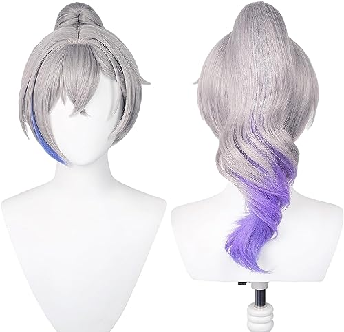 HBYLEE-Wig Anime Cosplay Perücke for Honkai Star Rail Blade Cosplay Perücke Männer Anime Party Dunkelblau Braun Rot Synthetische Haar Mit Ahoge [Farbe:] von HBYLEE