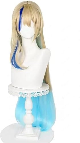 HBYLEE-Wig Anime Cosplay Perücke for Honkai Star Rail Blade Cosplay Perücke Männer Anime Party Dunkelblau Braun Rot Synthetische Haar Mit Ahoge [Farbe:] von HBYLEE