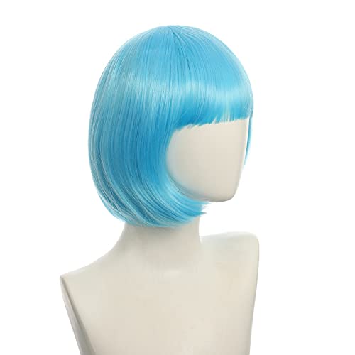 HBYLEE-Wig Anime Cosplay Perücke for Modetrend for den täglichen Gebrauch Cosplay Nachtclub Show Bar Schräger Pony Weiblich Kurzes Haar Rosa Beige Blau Bobo Bobo Perücke Farbe: K051-19 von HBYLEE