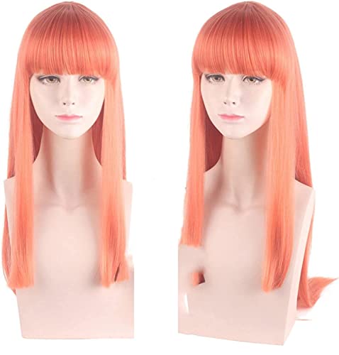 HBYLEE- Wig Anime Cosplay Silence Suzukat Damen Anime Cosplay Kostüme Hübsches Derby Jahr Cosplay Verwenden Sie orange synthetische Lange gerade Perücke[Farbe:-] von HBYLEE