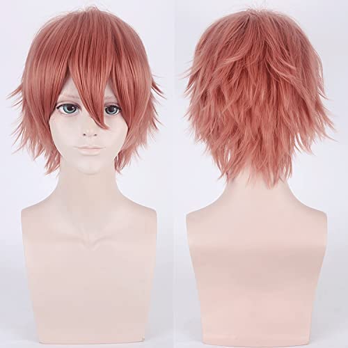 HBYLEE- Wig Anime Cosplay Wig for Halloween Fashion Christmas Party Dress Up Wig Cos Wig Juvenile Reverse Warped Short Hair Color Universal Men's Wig Cosplay Anime Wig Color:002-40 [Farbe:002-40] von HBYLEE