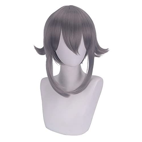 HBYLEE- Wig Anime Cosplay Wig for Halloween Fashion Christmas Party Dress Up Wig Cosplay Fake Invention Day Ark Red and Gray Reverse Curled Short Hair[Farbe:Red Curl] von HBYLEE