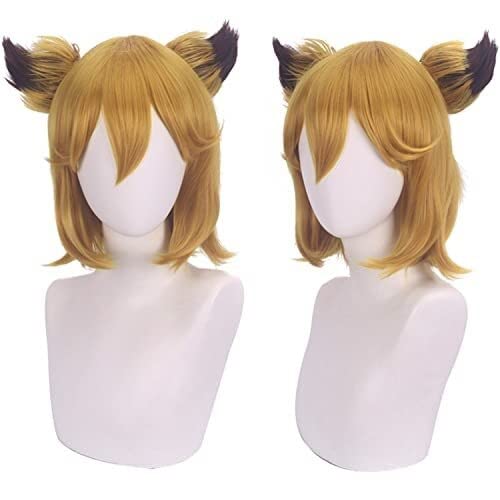 HBYLEE- Wig Anime Cosplay Wig for Halloween Fashion Christmas Party Dress Up Wig Good Wife Miss Fairy Fox Miss Fairy Fox Orange Yellow Gradient Cosplay Wig[Farbe:Orange Yellow Gradien] von HBYLEE