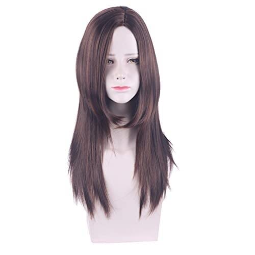 HBYLEE- Wig Anime Cosplay Wig for Halloween Fashion Christmas Party Dress Up Wig Resident Evil 8-Village Cassandra-Cassandra-Maroon Medium Long Cos Wig[Farbe:-] von HBYLEE