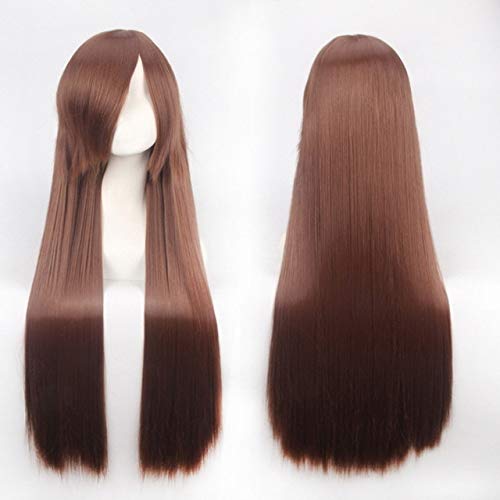 HBYLEE-Wig for cosplay 100 cm 420g Rose Net Lange Gerade Perücke Cosplay Kostüm Kunsthaar Weiß Blau Rosa Braun Grün Rot Blond Schwarz Perücken Für Frauen bild farbe von HBYLEE